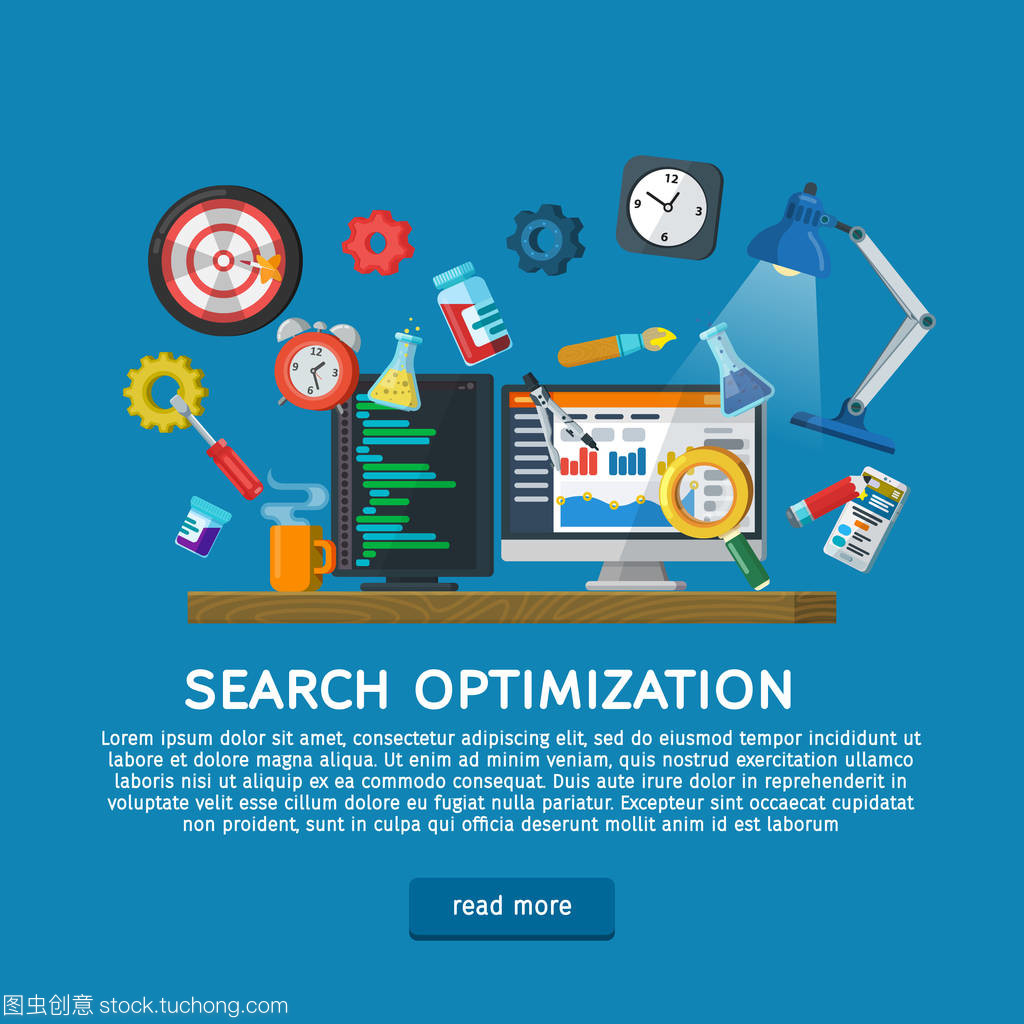 Web 設(shè)計插圖與圖標。創(chuàng)建網(wǎng)站的概念。編程和編碼。網(wǎng)站開發(fā),網(wǎng)頁設(shè)計。現(xiàn)代平面設(shè)計中的 Web 橫幅,網(wǎng)站元素。矢量圖